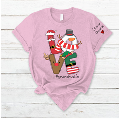 Lofaris Love Grandma Life Personalized Christmas T-Shirt