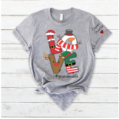 Lofaris Love Grandma Life Personalized Christmas T-Shirt