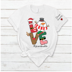 Lofaris Love Grandma Life Personalized Christmas T-Shirt