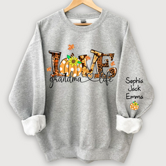 Lofaris Love Grandma Life Pumpkin Autumn Custom Sweatshirt