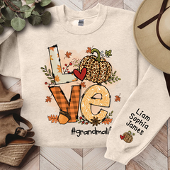 Lofaris Love Grandma Life Pumpkin Fall Custom Sweatshirt