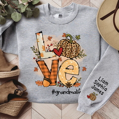 Lofaris Love Grandma Life Pumpkin Fall Custom Sweatshirt