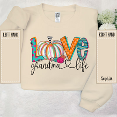 Lofaris Love Grandma Life Pumpkins Autumn Custom Sweatshirt