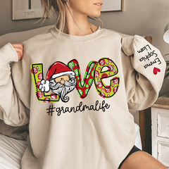 Lofaris Love Santa Grandma Life Christmas Custom & Kids Gift TH Sweatshirt