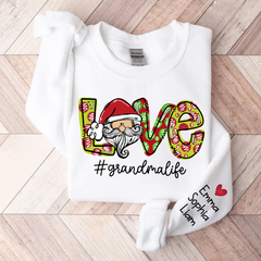 Lofaris Love Santa Grandma Life Christmas Custom & Kids Gift TH Sweatshirt