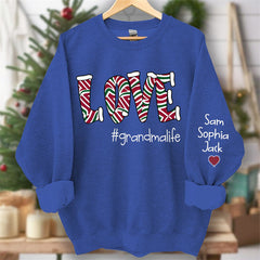 Lofaris Love Grandmalife Kids Custom Christmas Sweatshirt