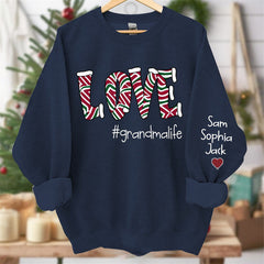 Lofaris Love Grandmalife Kids Custom Christmas Sweatshirt