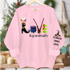 Lofaris Love Grandma Mimi Nana Custom Nickname Halloween Sweatshirt