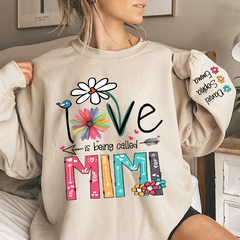 Lofaris Love Is Being Called Mimi Flowers Custom Sweatshirt