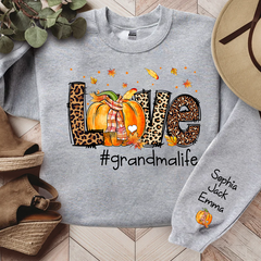 Lofaris Love Leopard Pumpkin Thanksgiving Custom Sweatshirt