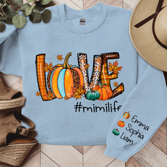 Lofaris Love Mimi Life Autumn Pumpkin Gift Custom Sweatshirt