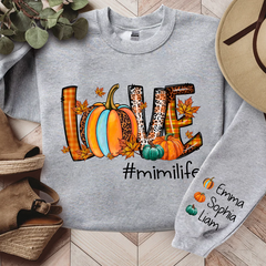 Lofaris Love Mimi Life Autumn Pumpkin Gift Custom Sweatshirt