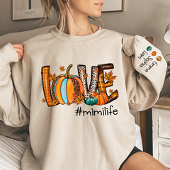 Lofaris Love Mimi Life Autumn Pumpkin Gift Custom Sweatshirt