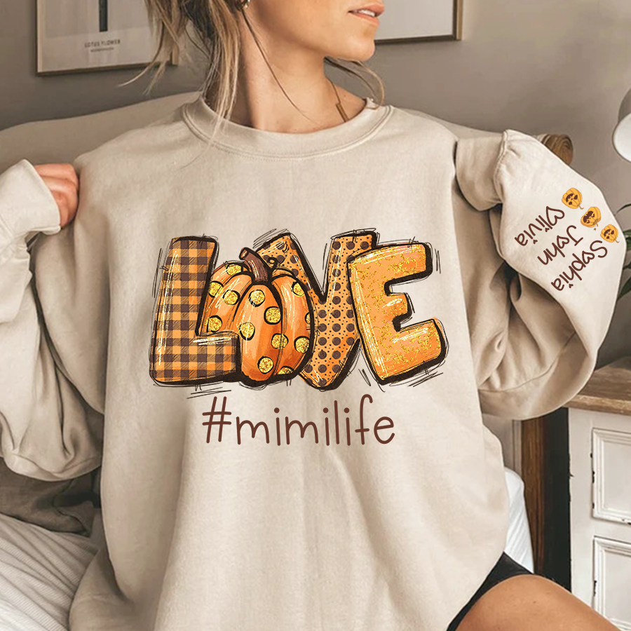 Lofaris Love Mimi Life Autumn Pumpkins Custom Sweatshirt