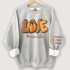 Lofaris Love Mimi Life Autumn Pumpkins Custom Sweatshirt