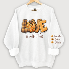 Lofaris Love Mimi Life Autumn Pumpkins Custom Sweatshirt