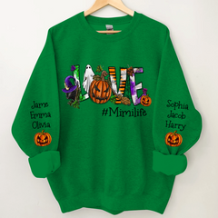 Lofaris Pumpkin Spooky Love Halloween Grandma And Grandkids CTH01 Sweatshirt