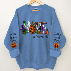 Lofaris Pumpkin Spooky Love Halloween Grandma And Grandkids CTH01 Sweatshirt