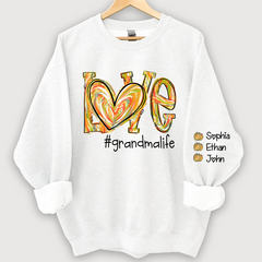 Lofaris Love Pumpkin Color Painted Autumn Custom Sweatshirt