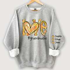 Lofaris Love Pumpkin Color Painted Autumn Custom Sweatshirt