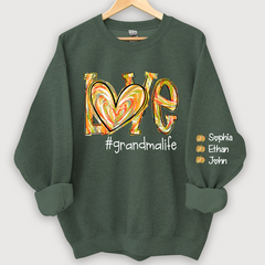 Lofaris Love Pumpkin Color Painted Autumn Custom Sweatshirt