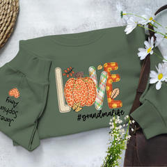 Lofaris Love Pumpkin Grandmalife Autumn Custom Sweatshirt