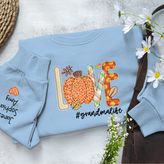 Lofaris Love Pumpkin Grandmalife Autumn Custom Sweatshirt