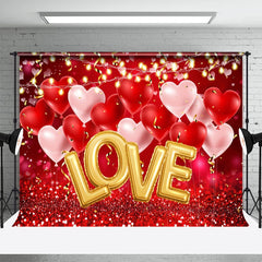 Lofaris Love Red Heart Balloons Valentines Day Backdrop