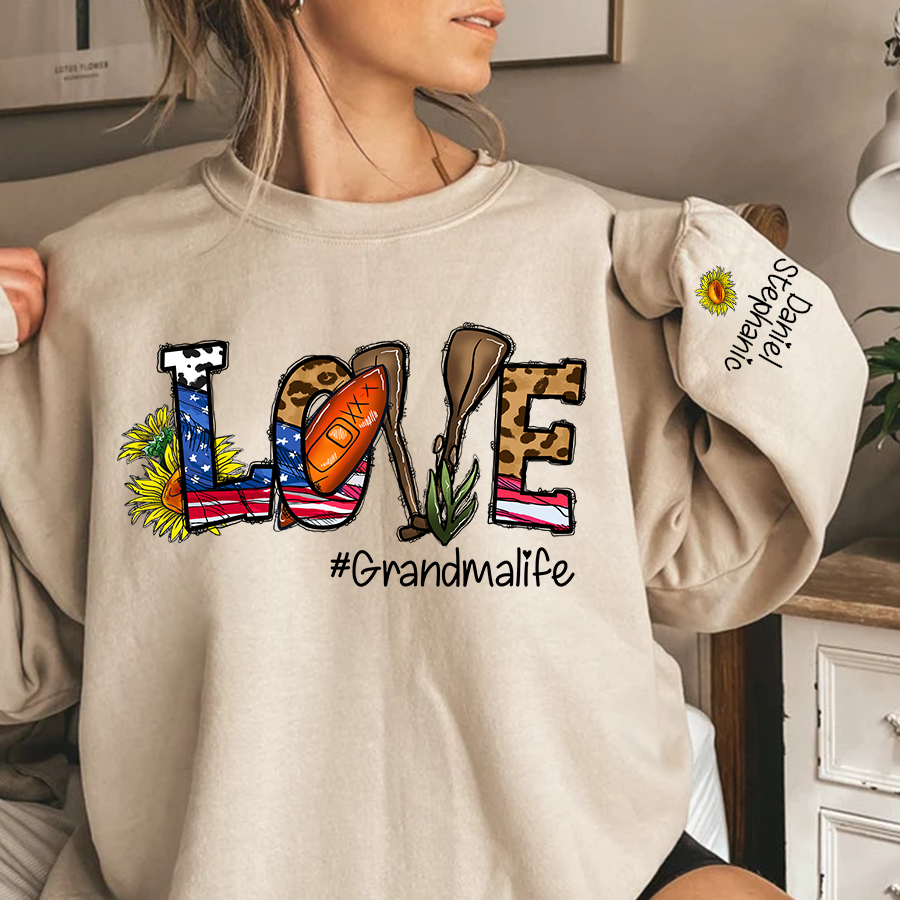 Lofaris Sunflower Leopard Mimi And Grandkids CTH01 Sweatshirt