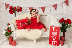 Lofaris LOVE Valentines Day Portrait Backdrop For Photography