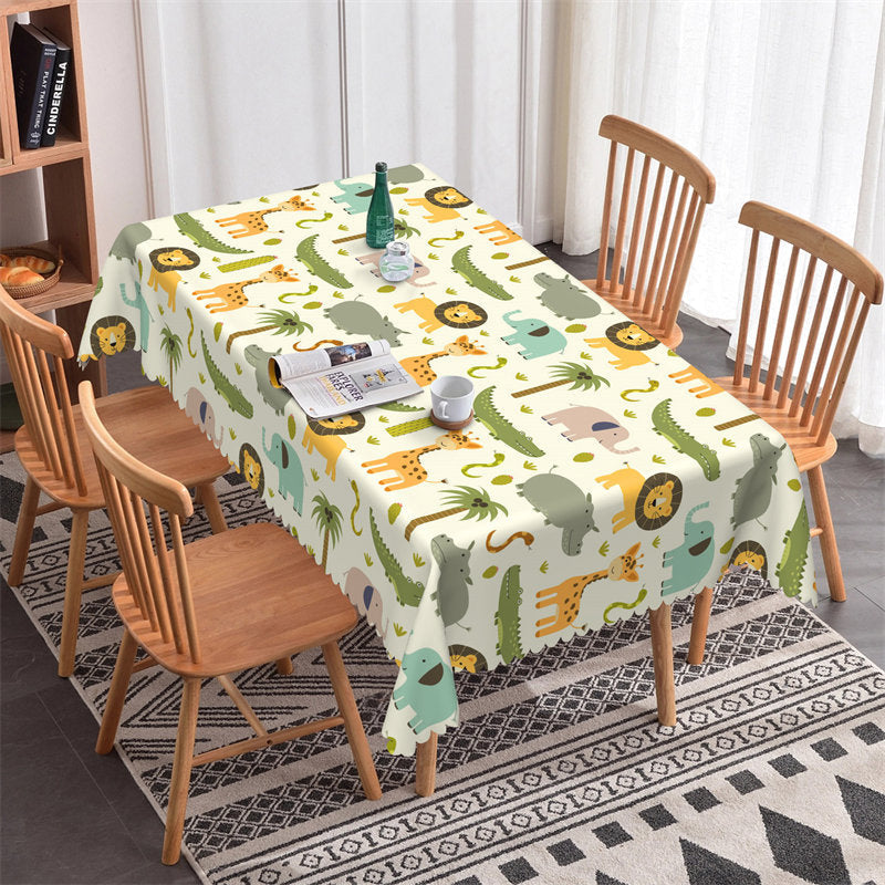 Lofaris Lovely Animals Patterns Home Kitchen Tablecloth