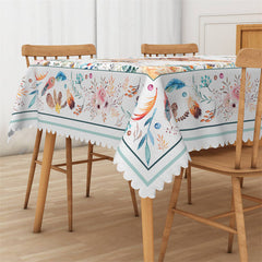 Lofaris Lovely Animals Safari Leathers Floral Kitchen Tablecloth