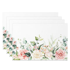 Lofaris Lovely Bloom Flowers Leaf Spring Set Of 4 Placemats