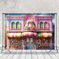 Lofaris Lovely Candy Shop Photo Birthday Cake Smash Backdrop