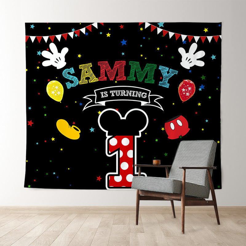 Lofaris Lovely Cartoon Mouse Custom 1St Birthday Backdrop