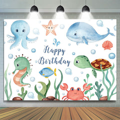 Lofaris Lovely Fishes Undersea Theme Birthday Party Backdrop
