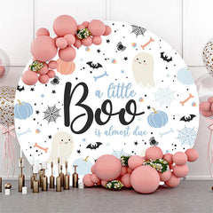 Lofaris Lovely Ghost Boo Halloween Baby Shower Round Backdrop