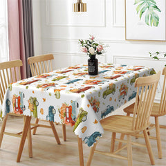 Lofaris Lovely Truck Patterns White Rectangle Tablecloth