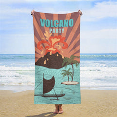 Lofaris Luau Hawaiian Theme Custom Name Photo Beach Towel