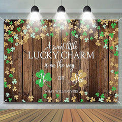 Lofaris Lucky Charm Clovers Wood Wall Baby Shower Backdrop