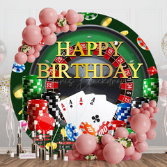 Lofaris Lucky Gambling Chips Happy Birthday Backdrop For Men