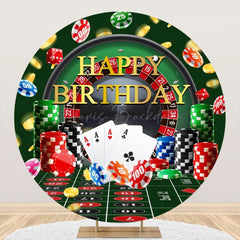 Lofaris Lucky Gambling Chips Happy Birthday Backdrop For Men