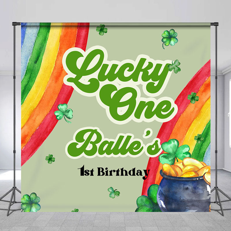 Lofaris Lucky One St Patricks Day Custom Birthday Backdrop