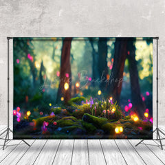 Lofaris Luminous Nightfall Lichen Forest Photography Backdrop