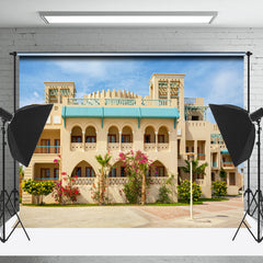 Lofaris Luxury Beige Villa Architecture Backdrop For Photo