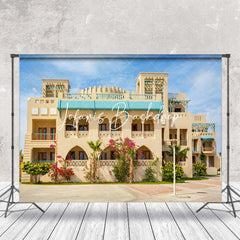 Lofaris Luxury Beige Villa Architecture Backdrop For Photo