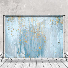 Lofaris Luxury Blue Gold Marble Texture Photography Backdrop