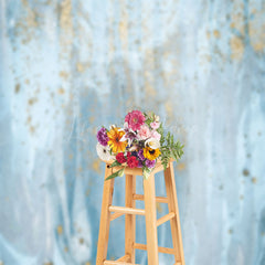 Lofaris Luxury Blue Gold Marble Texture Photography Backdrop