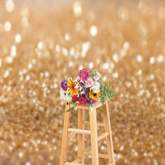 Lofaris Luxury Gold Glitter Texture Bokeh Photo Backdrop