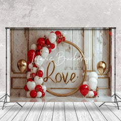 Lofaris Luxury Marbled Wall Balloons Valentines Day Backdrop